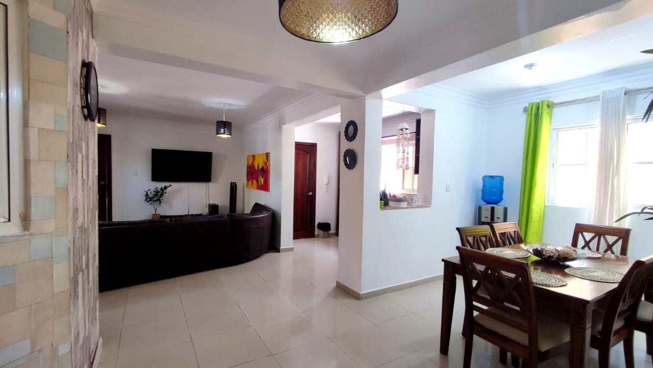 Living room and dining room